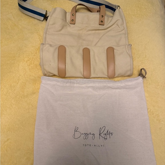 Bagging Rights cream colored tote bag - Picture 2 of 3